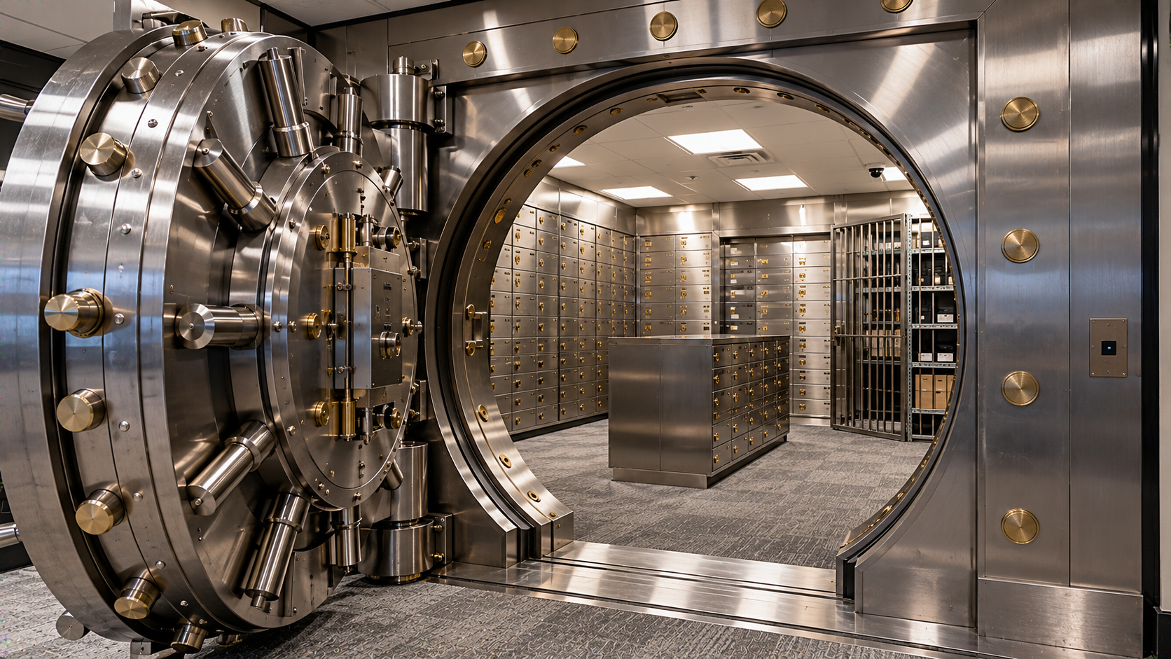 Bank vault and secure door